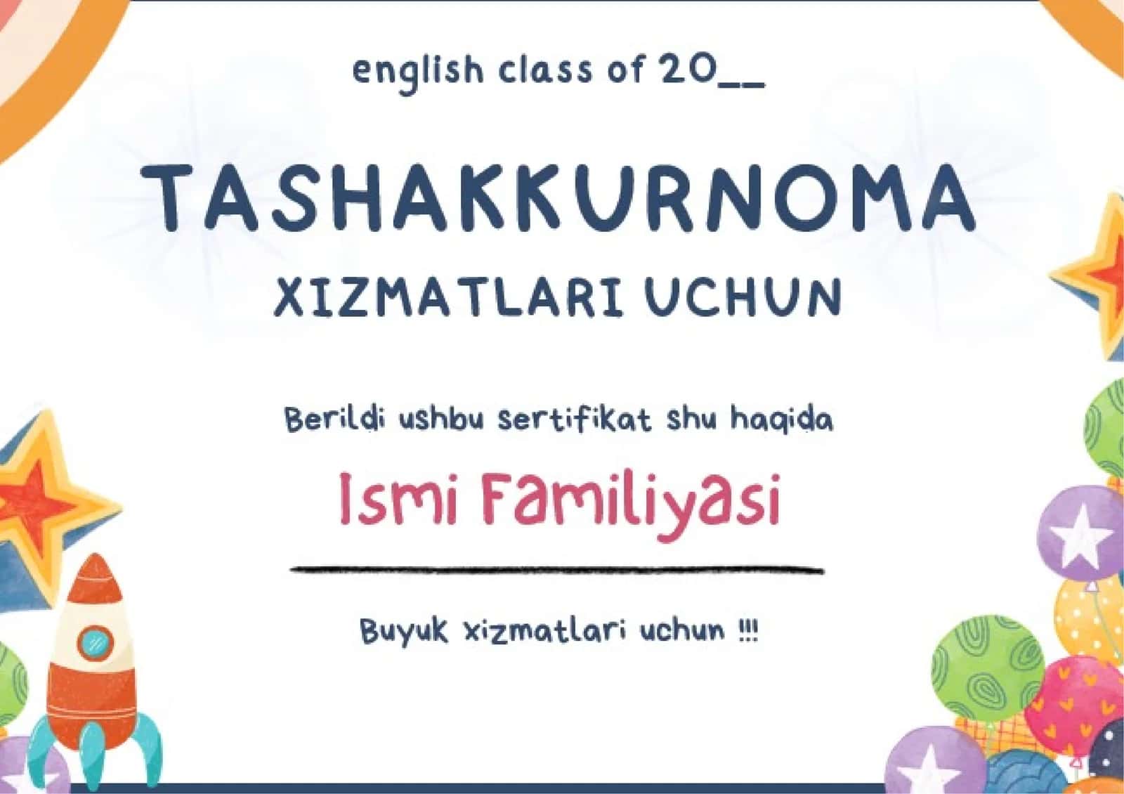TASHAKKURNOMA