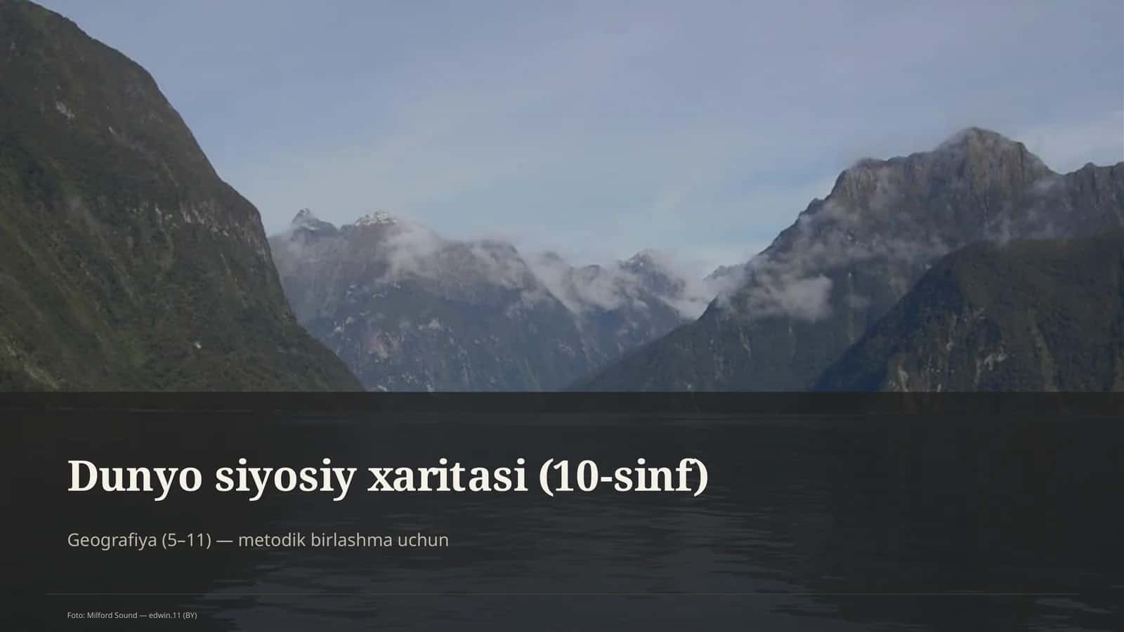 Dunyo siyosiy xaritasi (10-sinf)