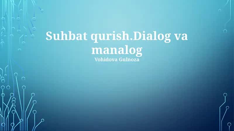 Dialog va Monologning Farqlari