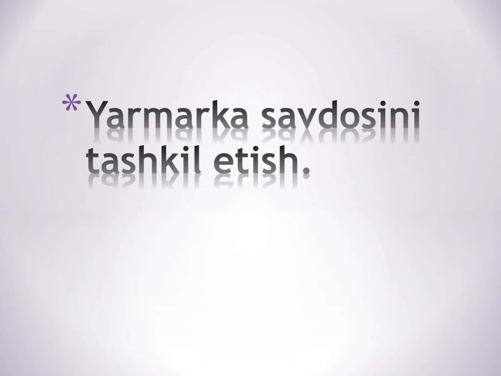 Yarmarka savdosi