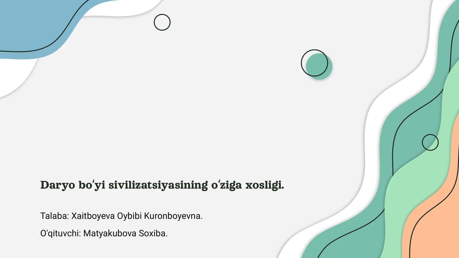 Daryo boʻyi sivilizatsiyasining oʻziga xosligi