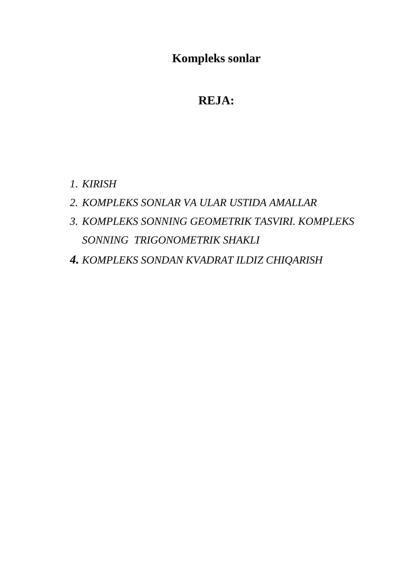 Kompleks sonlar