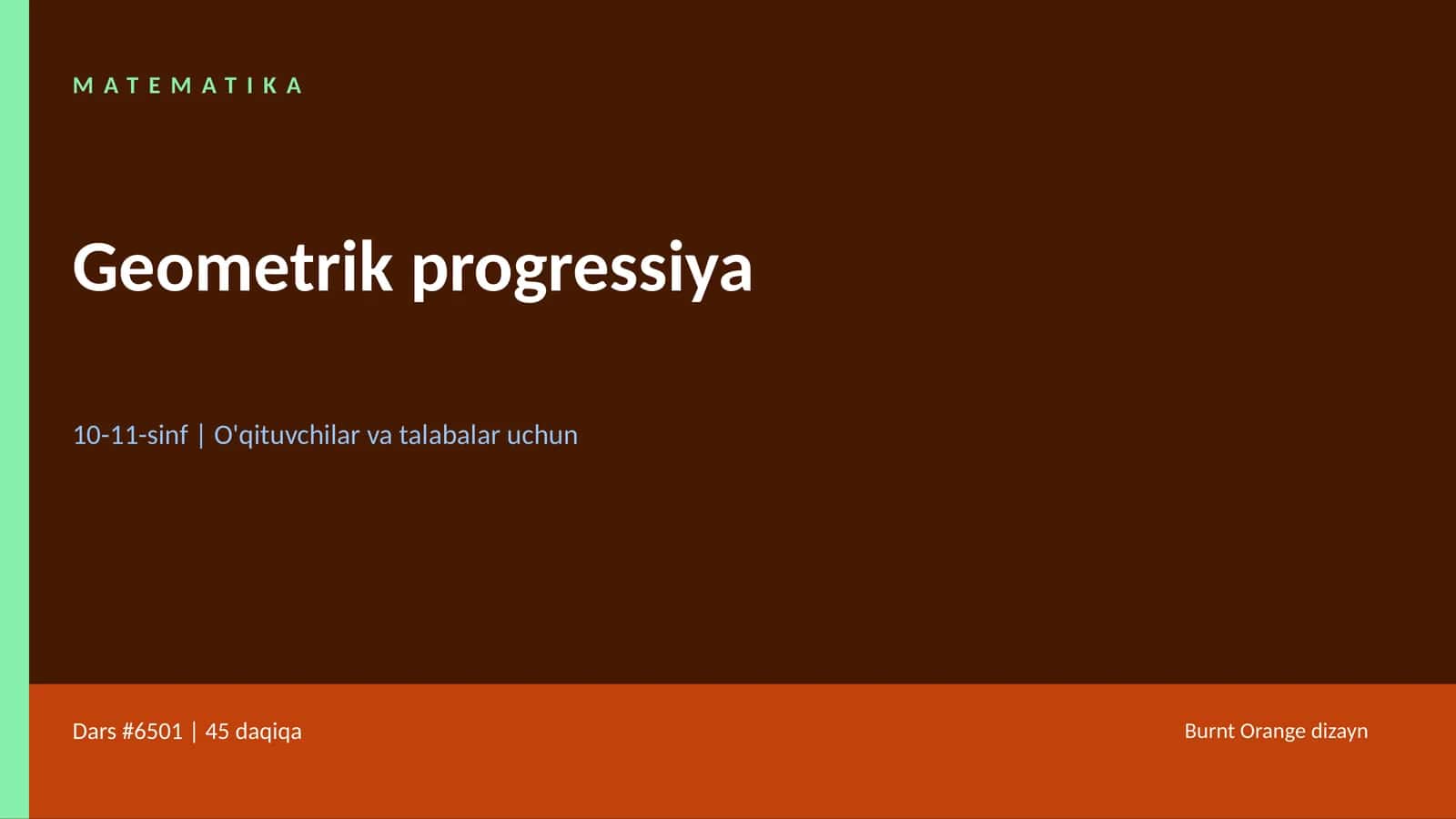 Geometrik progressiya