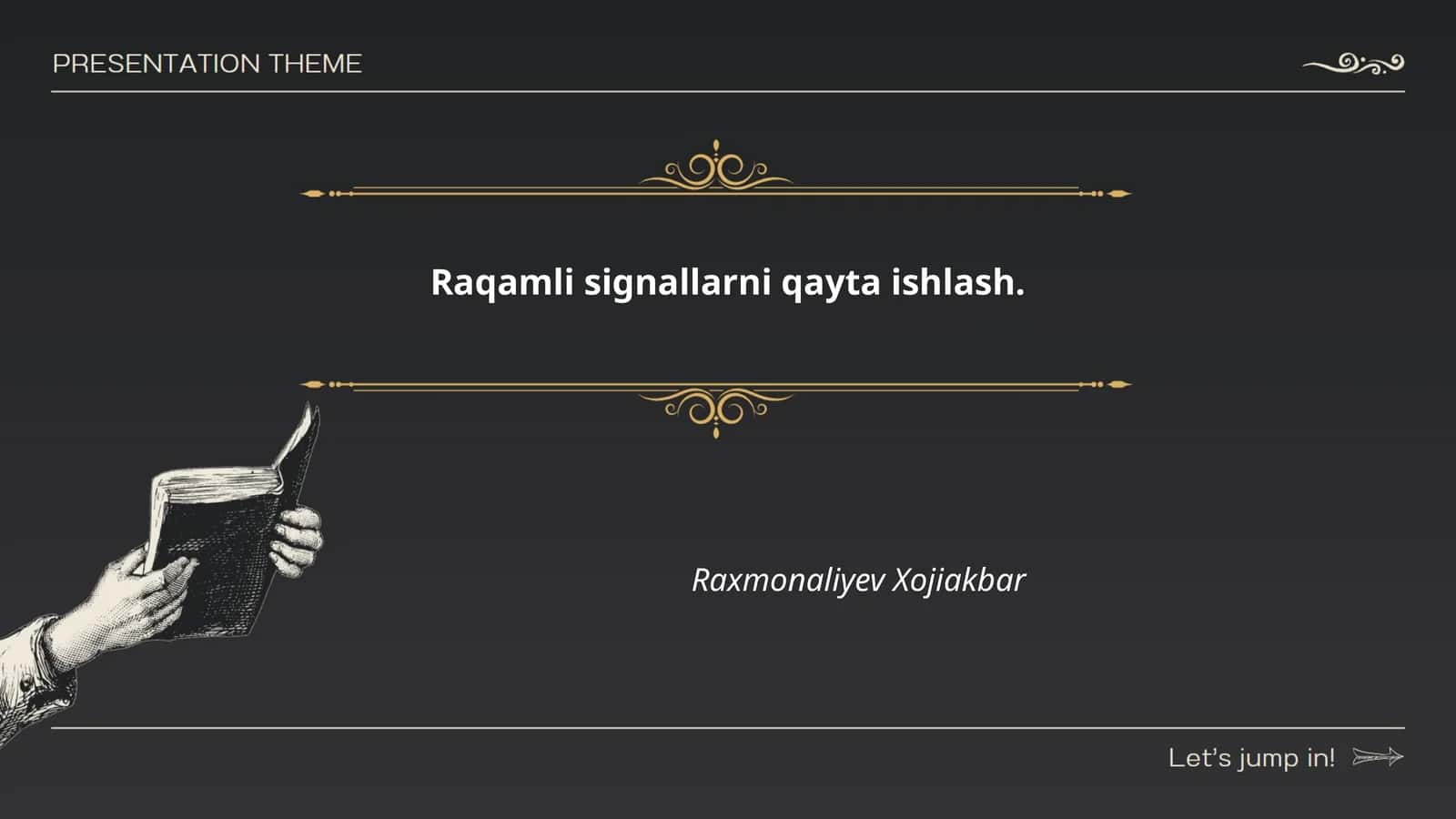 Raqamli signallarni qayta ishlash
