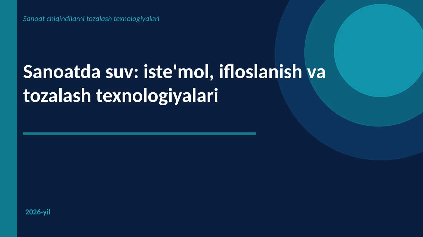 Sanoat chiqindilarni tozalash texnologiyalari