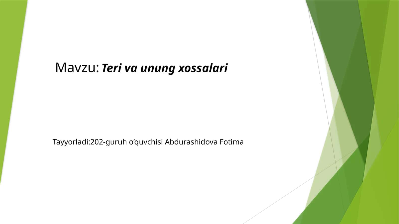 Terivaunung xossalari