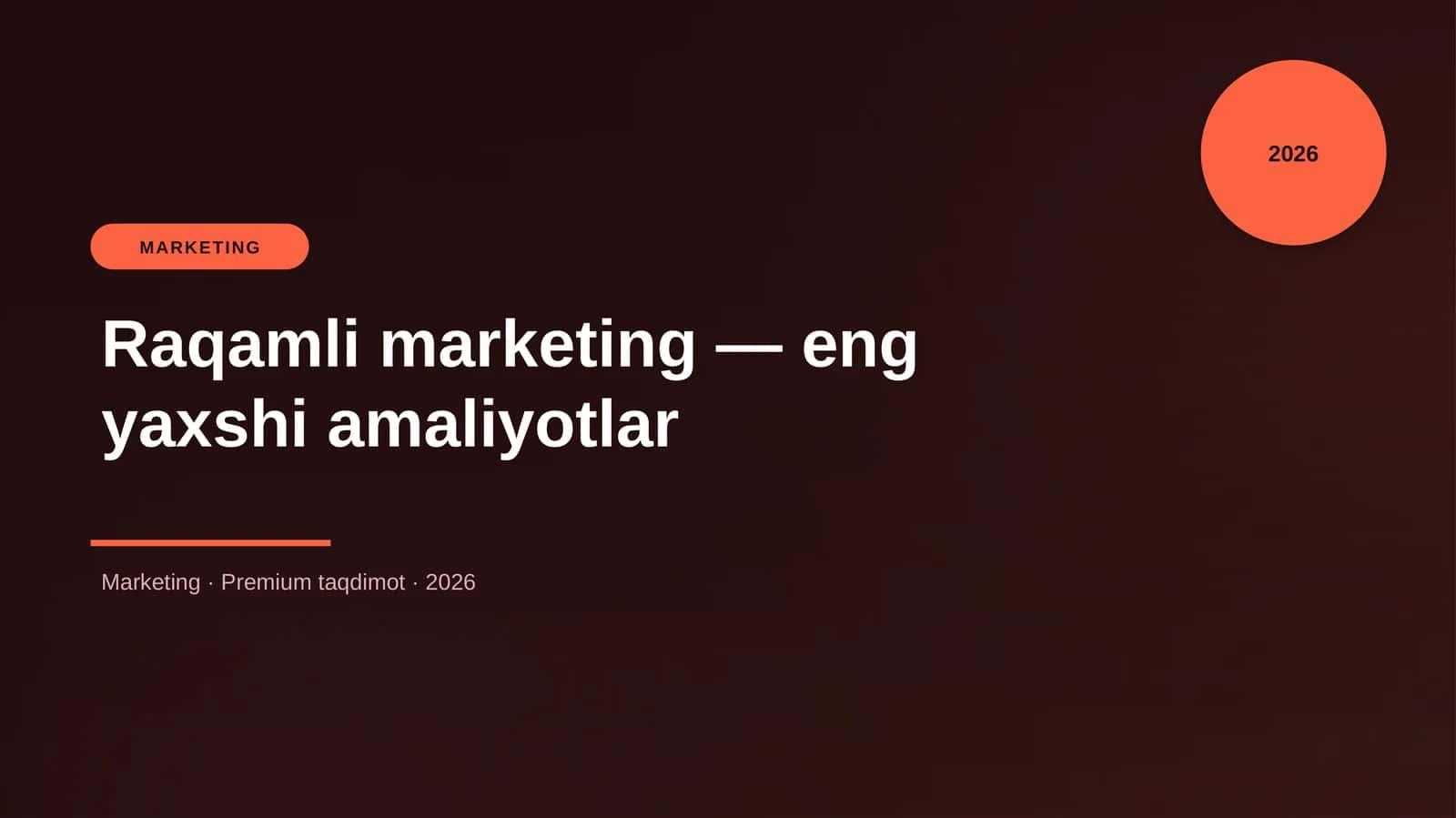 Raqamli marketing — eng yaxshi amaliyotlar