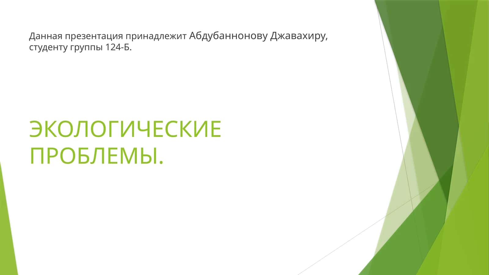 ЭКОЛОГИЧЕСКИЕПРОБЛЕМЫ