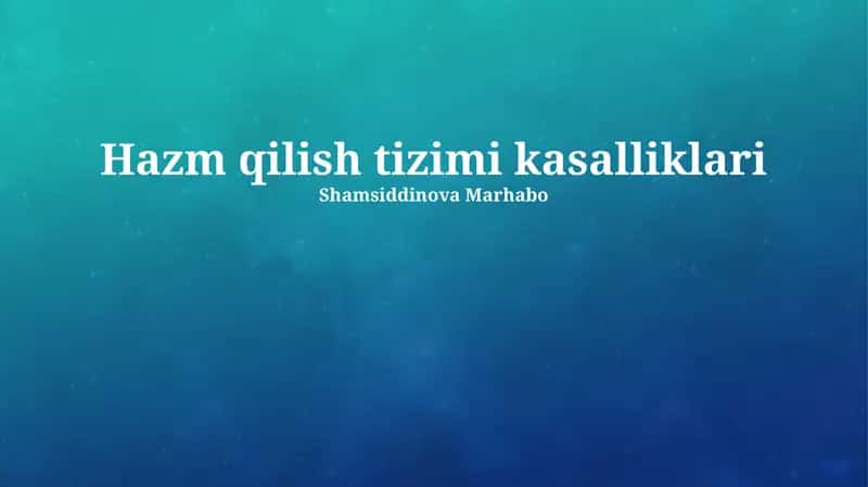 Yurak-qon tomir tizimining tizimli kasalliklari