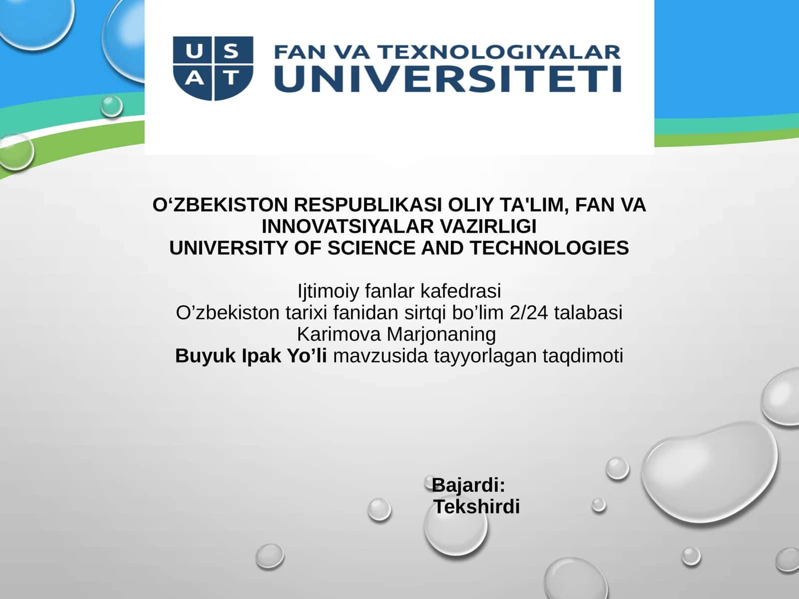 Buyuk Ipak Yo’li Tarixi