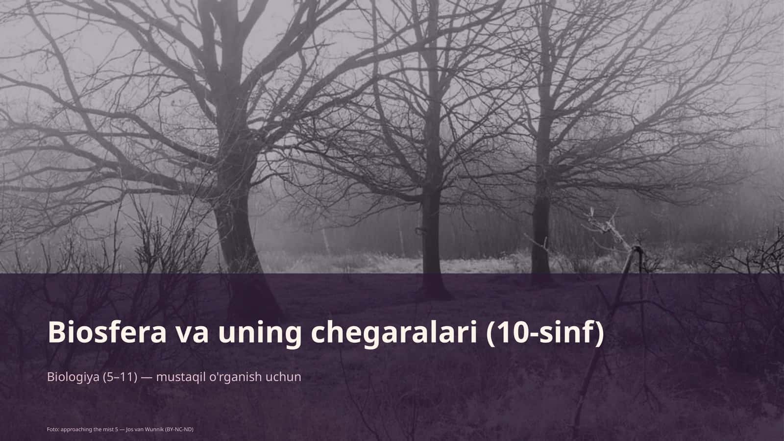 Biosfera va uning chegaralari (10-sinf)