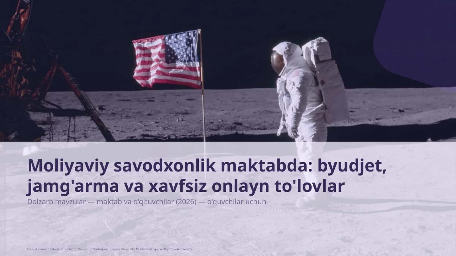 Moliyaviy savodxonlik maktabda