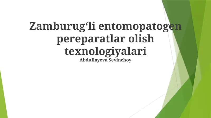 Zamburug‘li entomopatogen pereparatlar