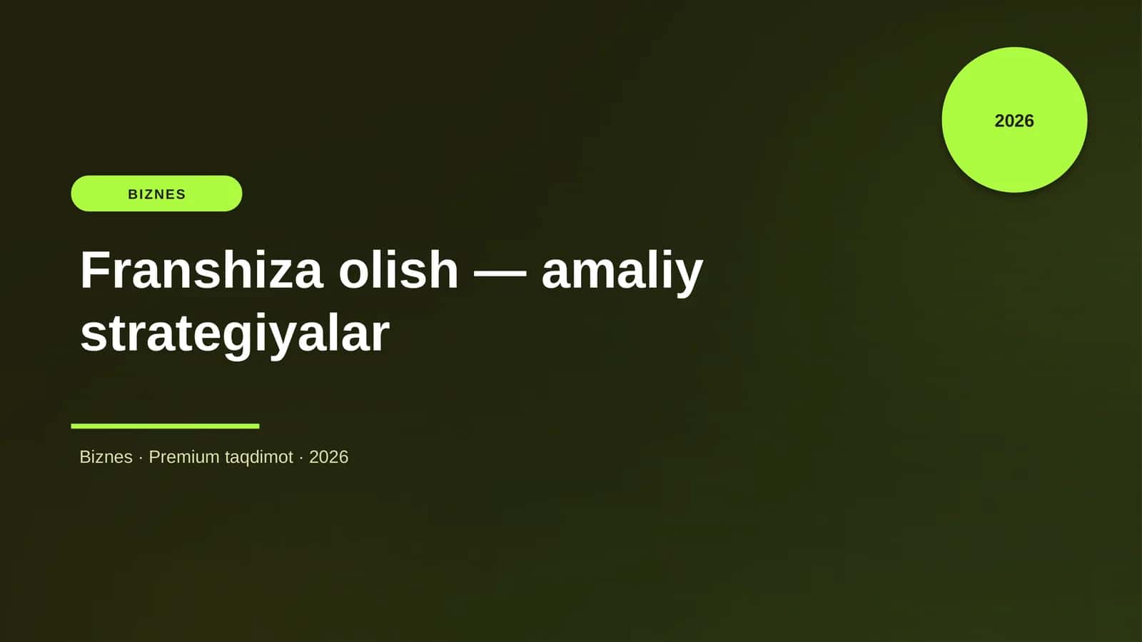 Franshiza olish — amaliy strategiyalar