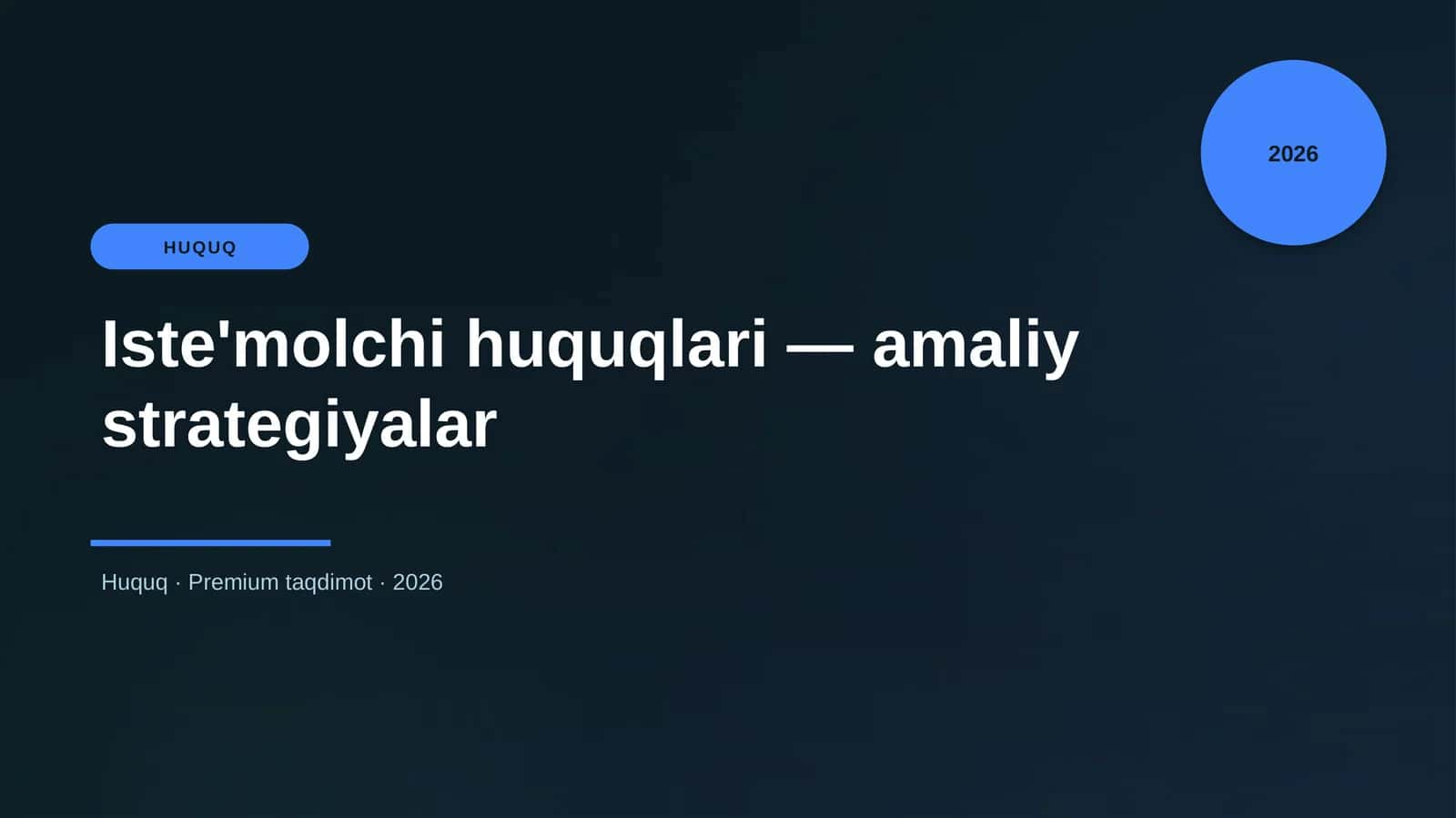 Iste'molchi huquqlari — amaliy strategiyalar