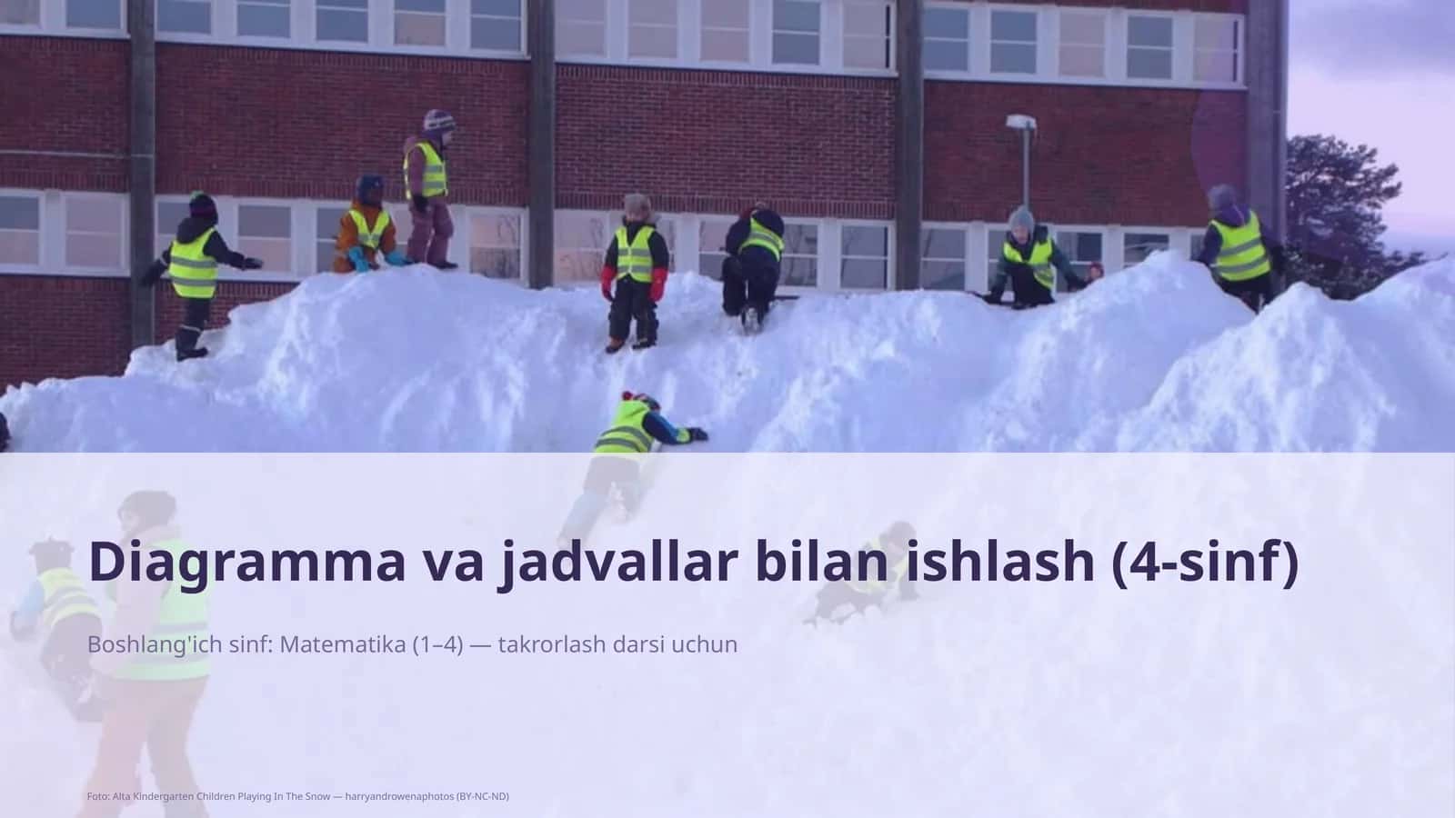 Diagramma va jadvallar bilan ishlash (4-sinf)
