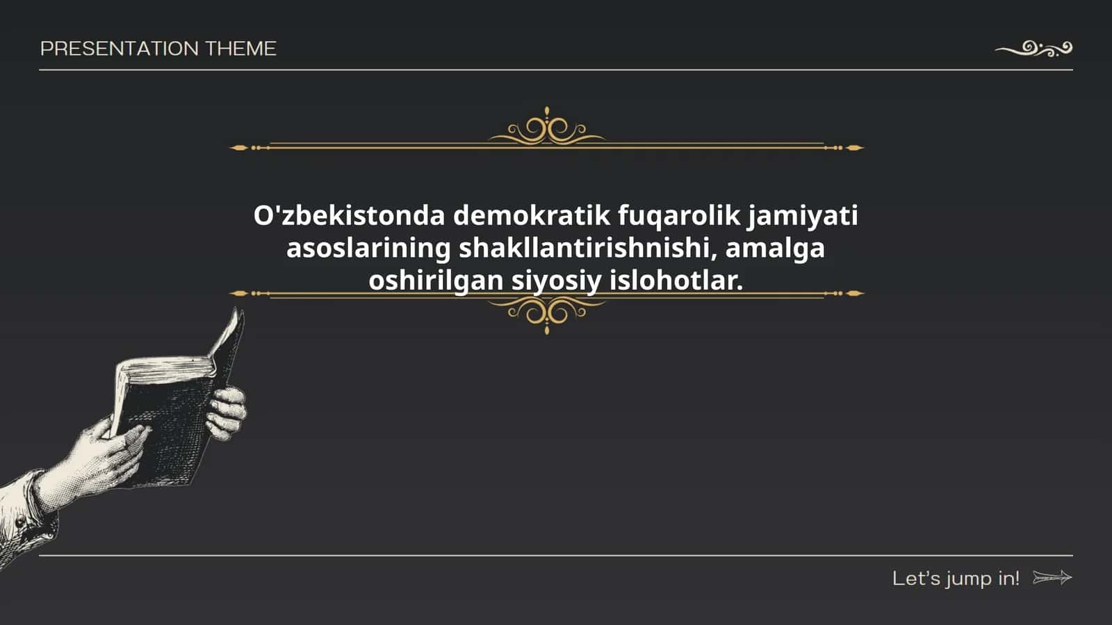 O'zbekistonda demokratik fuqarolik jamiyati asoslarining shakllantirishnishi, amalga oshirilgan siyosiy islohotlar