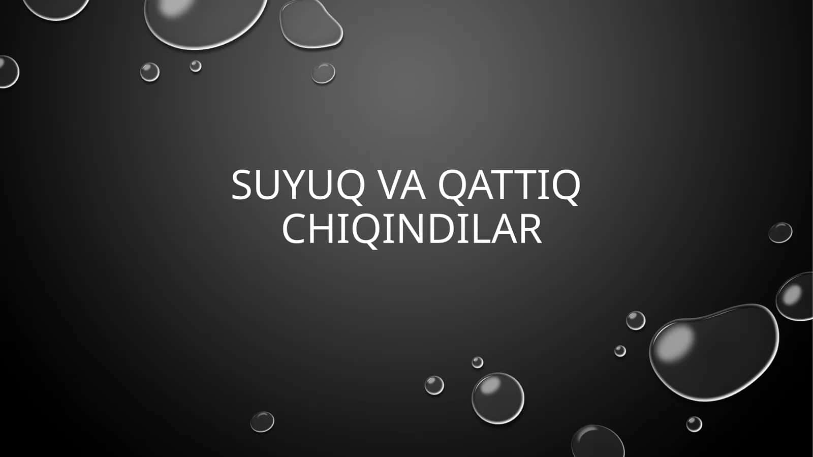 Chiqindilar