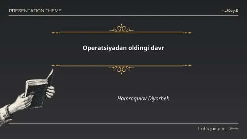 Operatsiyadan oldingi davr