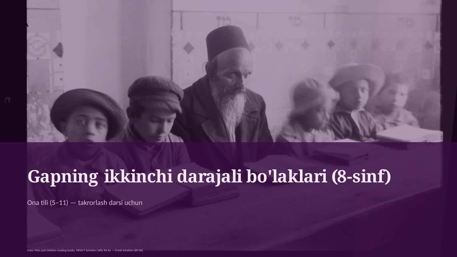 Gapning ikkinchi darajali bo'laklari (8-sinf)