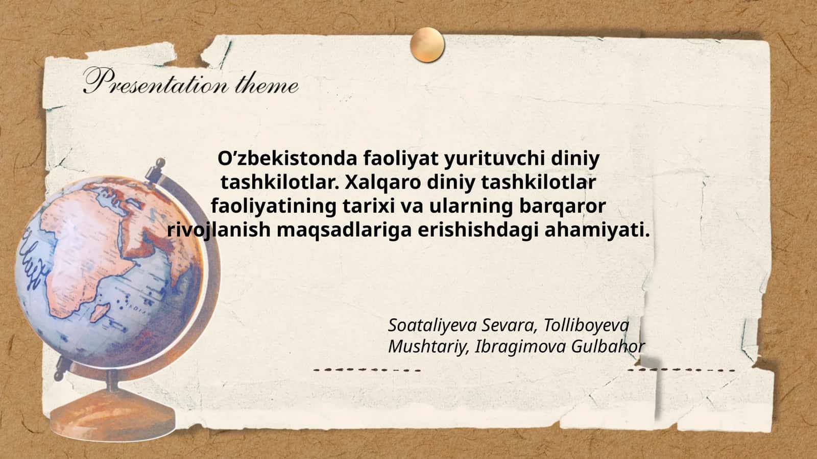 O’zbekistonda faoliyat yurituvchi diniy tashkilotlar