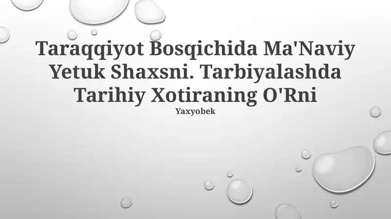Ma'naviy Yetuklik