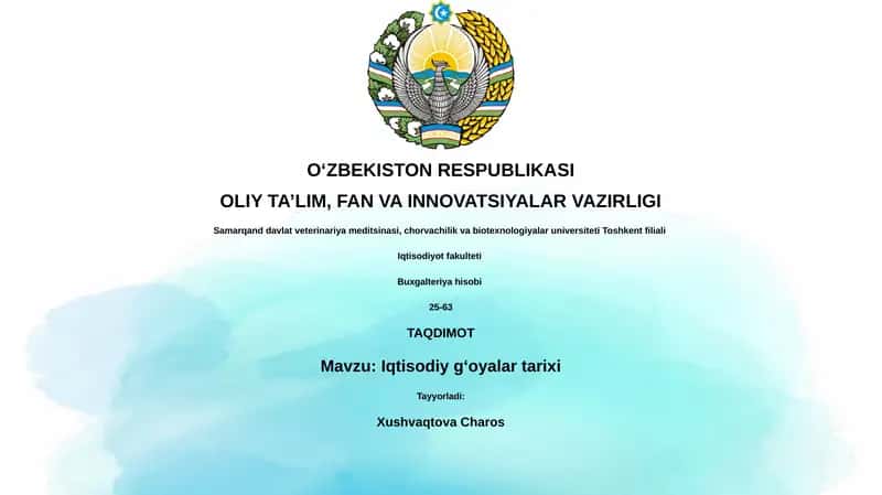 Iqtisodiy gʻoyalar tarixi