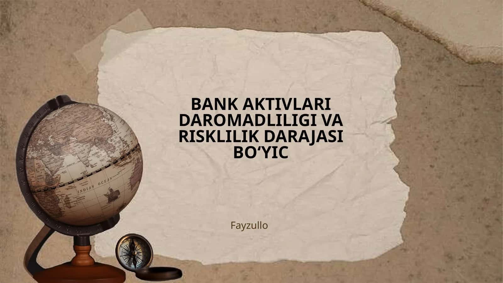 Bank aktivlari daromadliligi va risklari darajasi bo`yicha tahlil