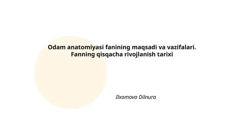 Odam anatomiyasi