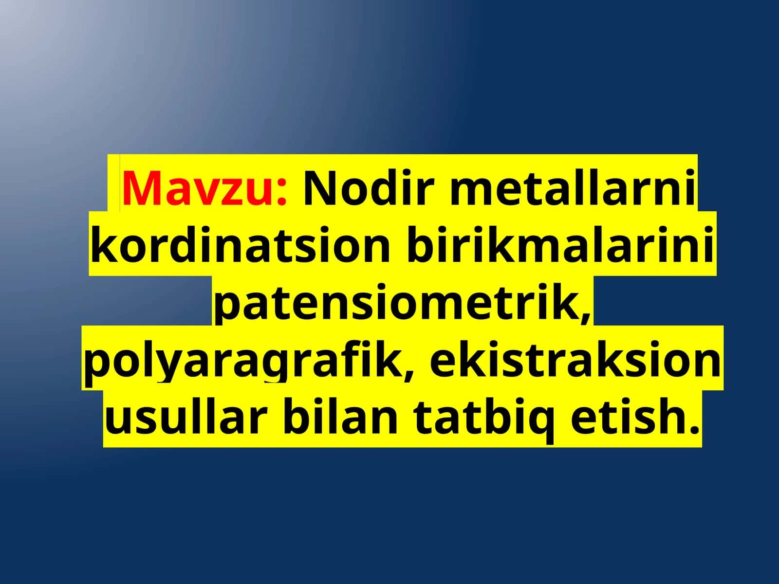 Nanotexnologiyalar