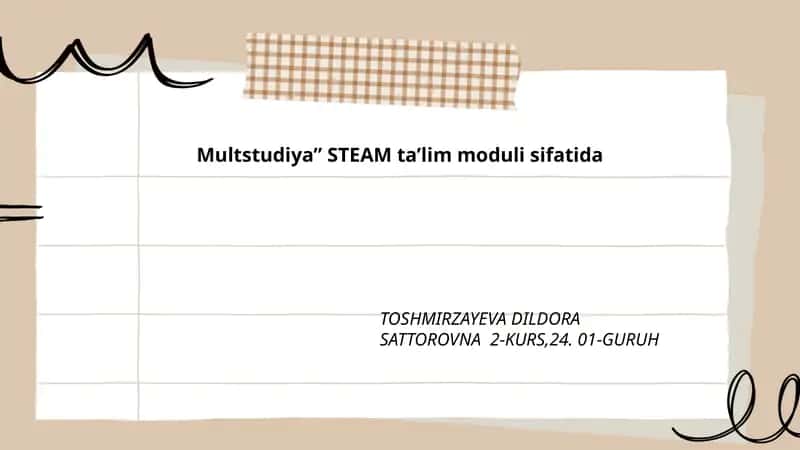 Multstudiya STEAM ta’lim moduli