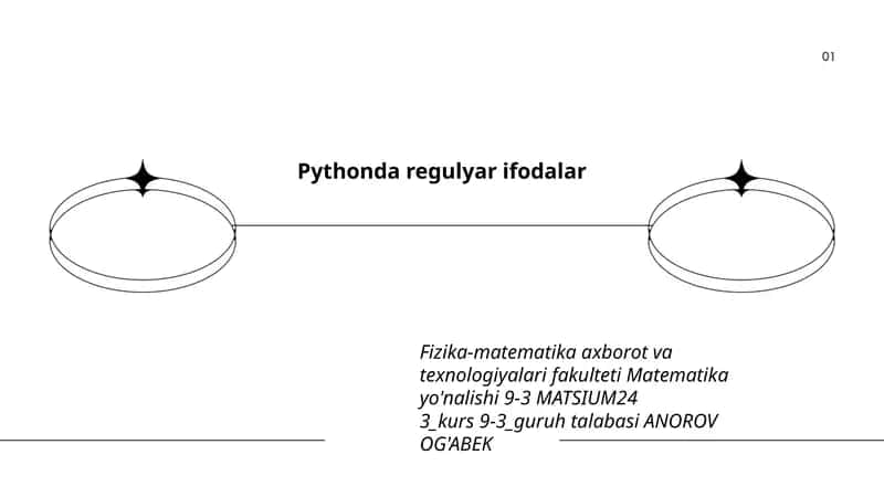 Pythonda regulyar ifodalar