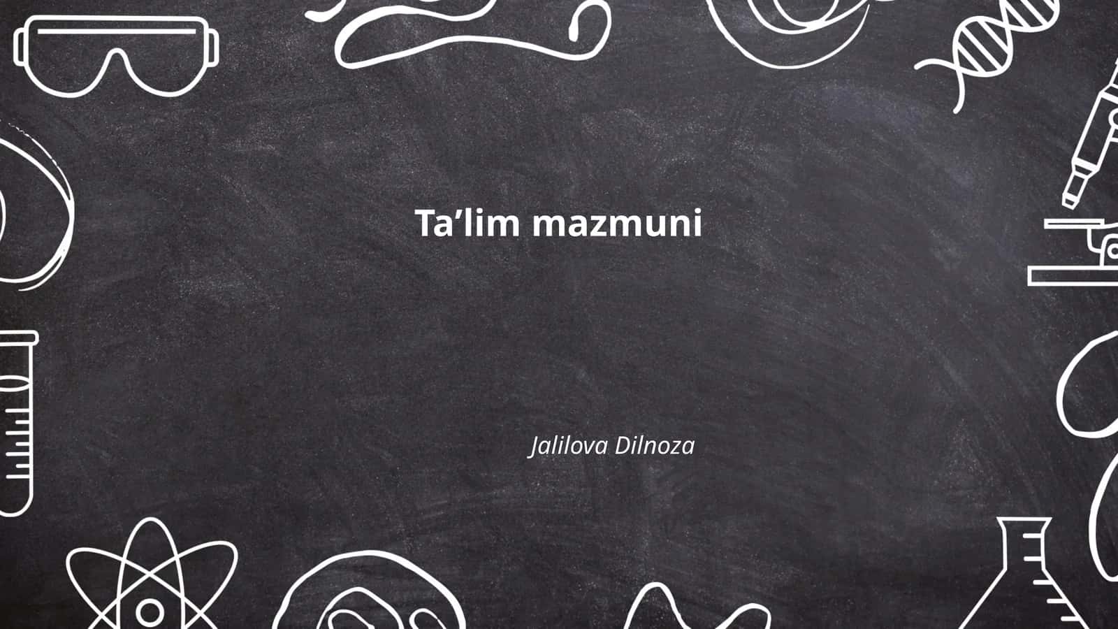 Ta'lim tizimining maqsadlari