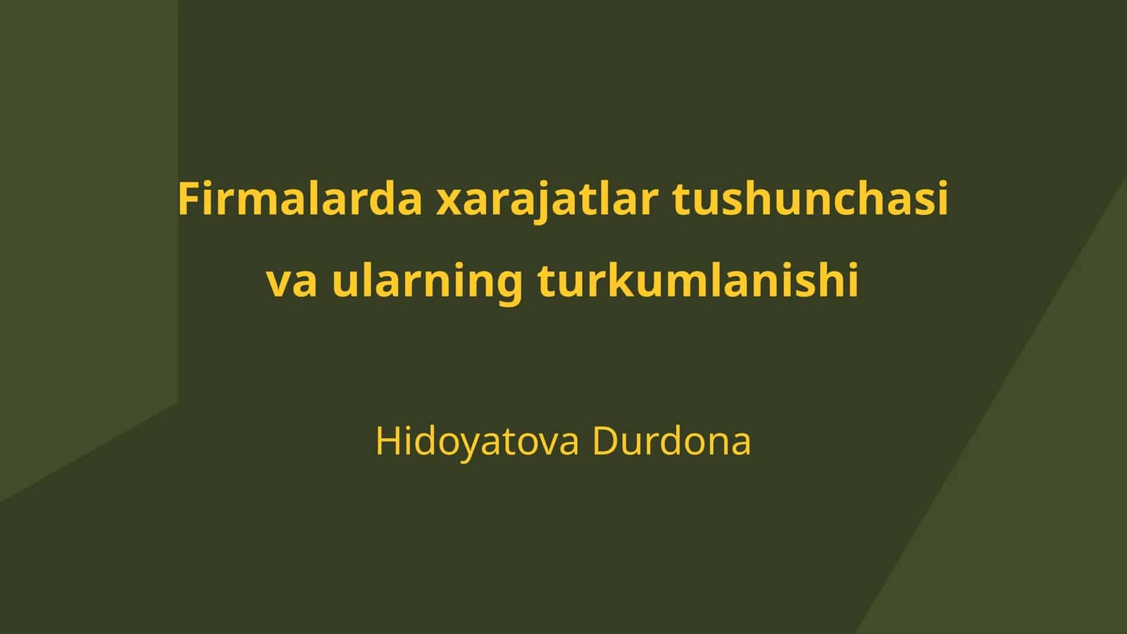Hidoyatova Durdona