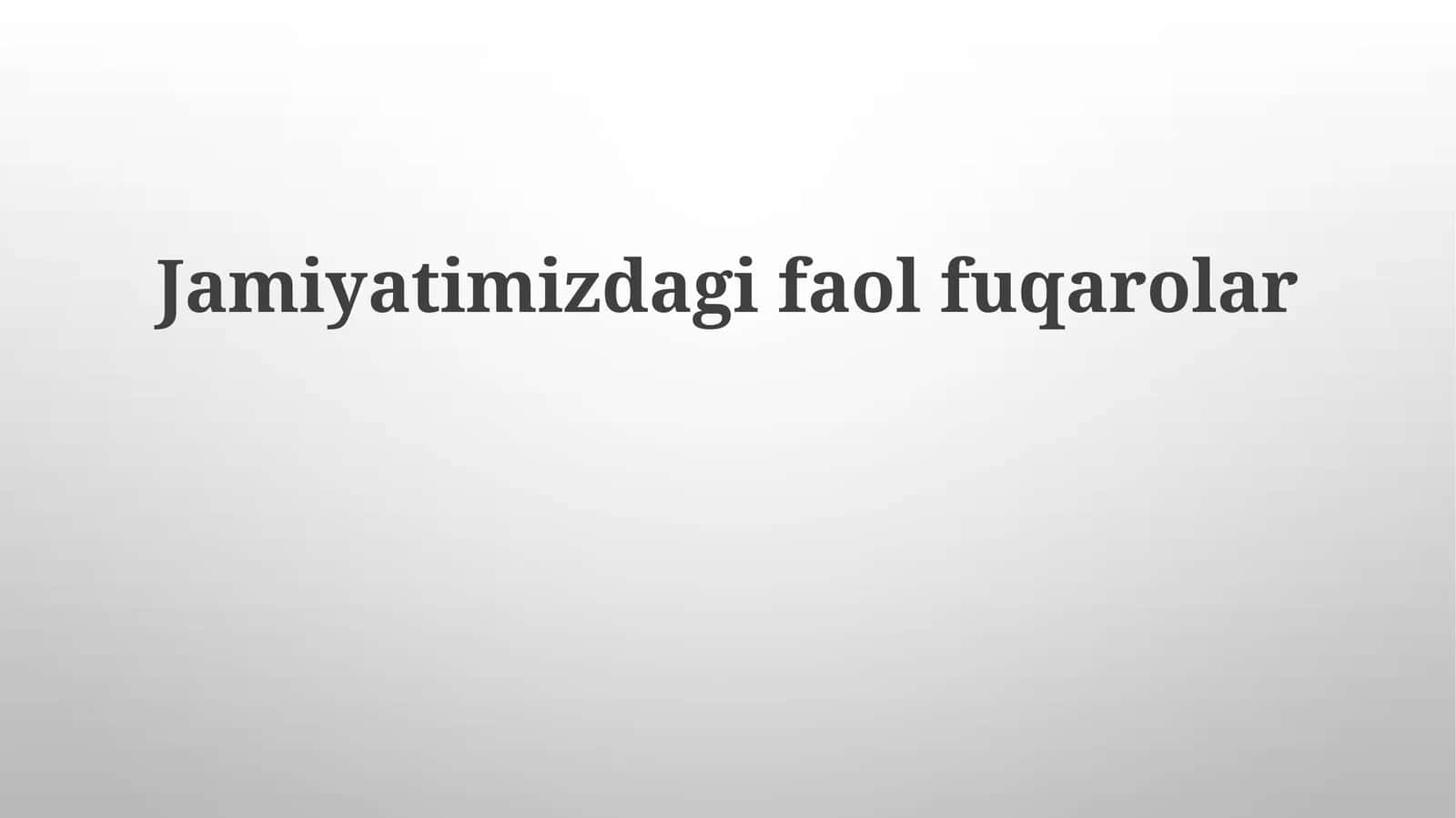 Faol Fuqarolar: Ta'rifi va Ahamiyati
