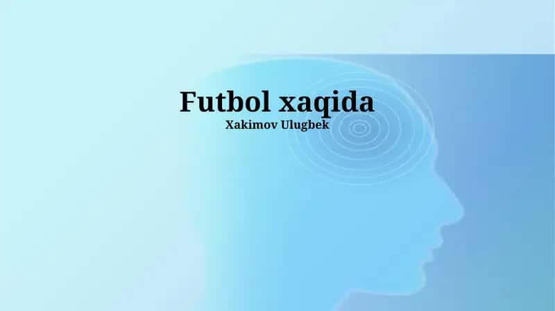 Futbol xaqida