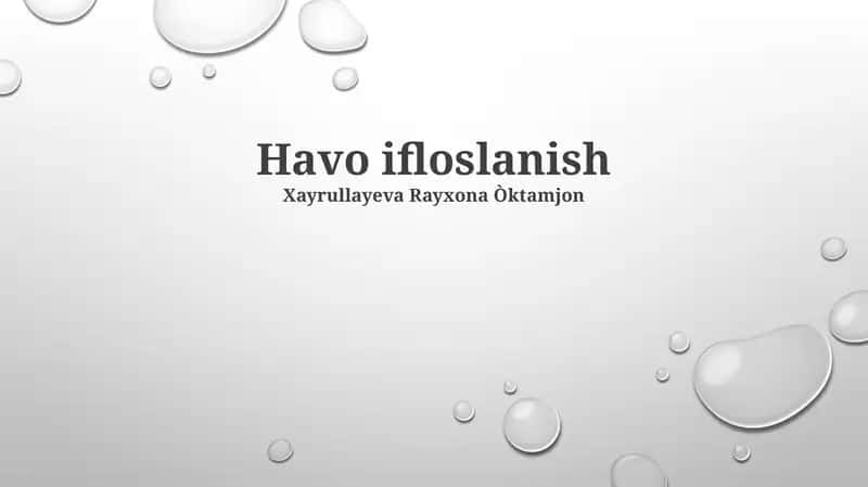 Havoning ifloslanishi