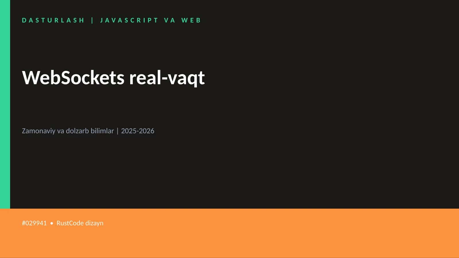 DASTURLASH | JAVASCRIPT VA WEB