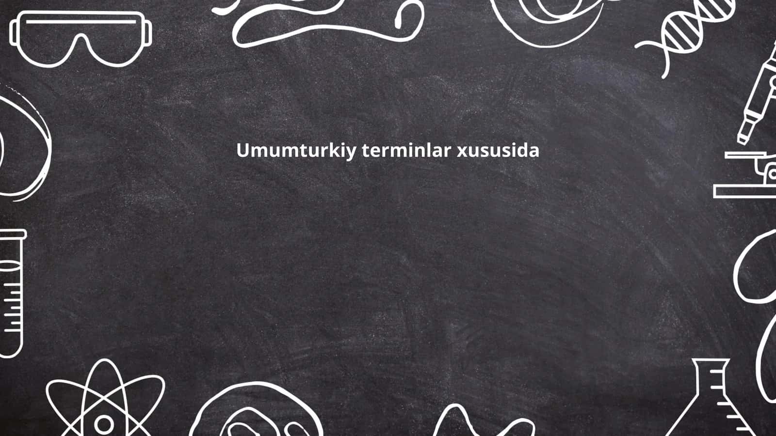 Umumturkiy terminlar xususida