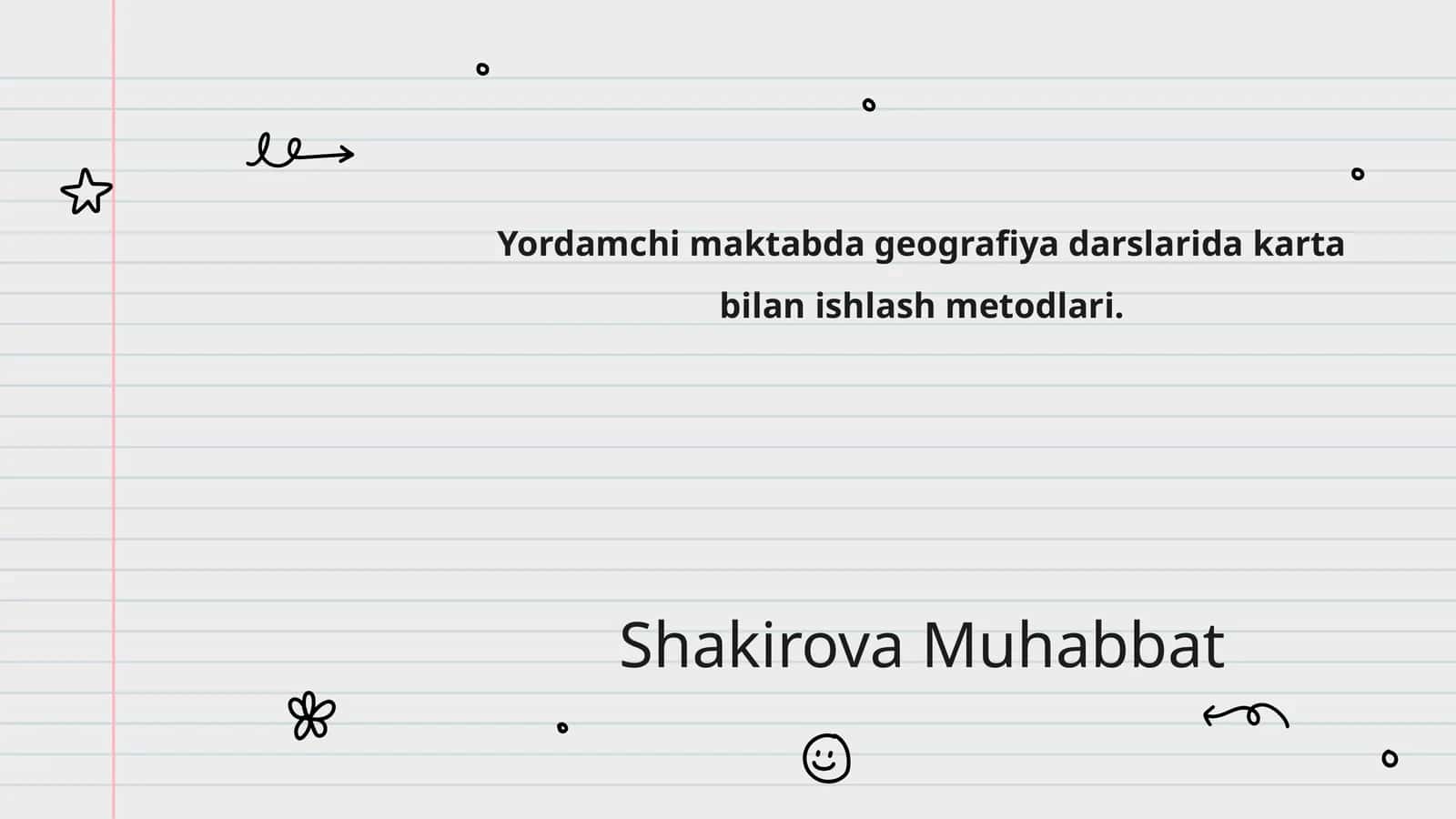 Yordamchi maktabda geografiya darslarida karta bilan ishlash metodlari