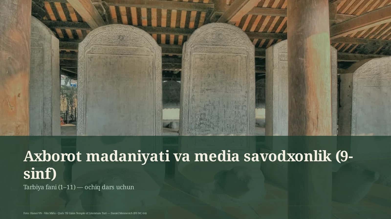 Axborot madaniyati va media savodxonlik (9-sinf)
