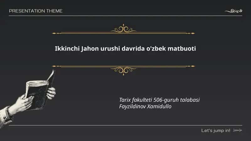 Ikkinchi Jahon urushi davrida o'zbek matbuoti