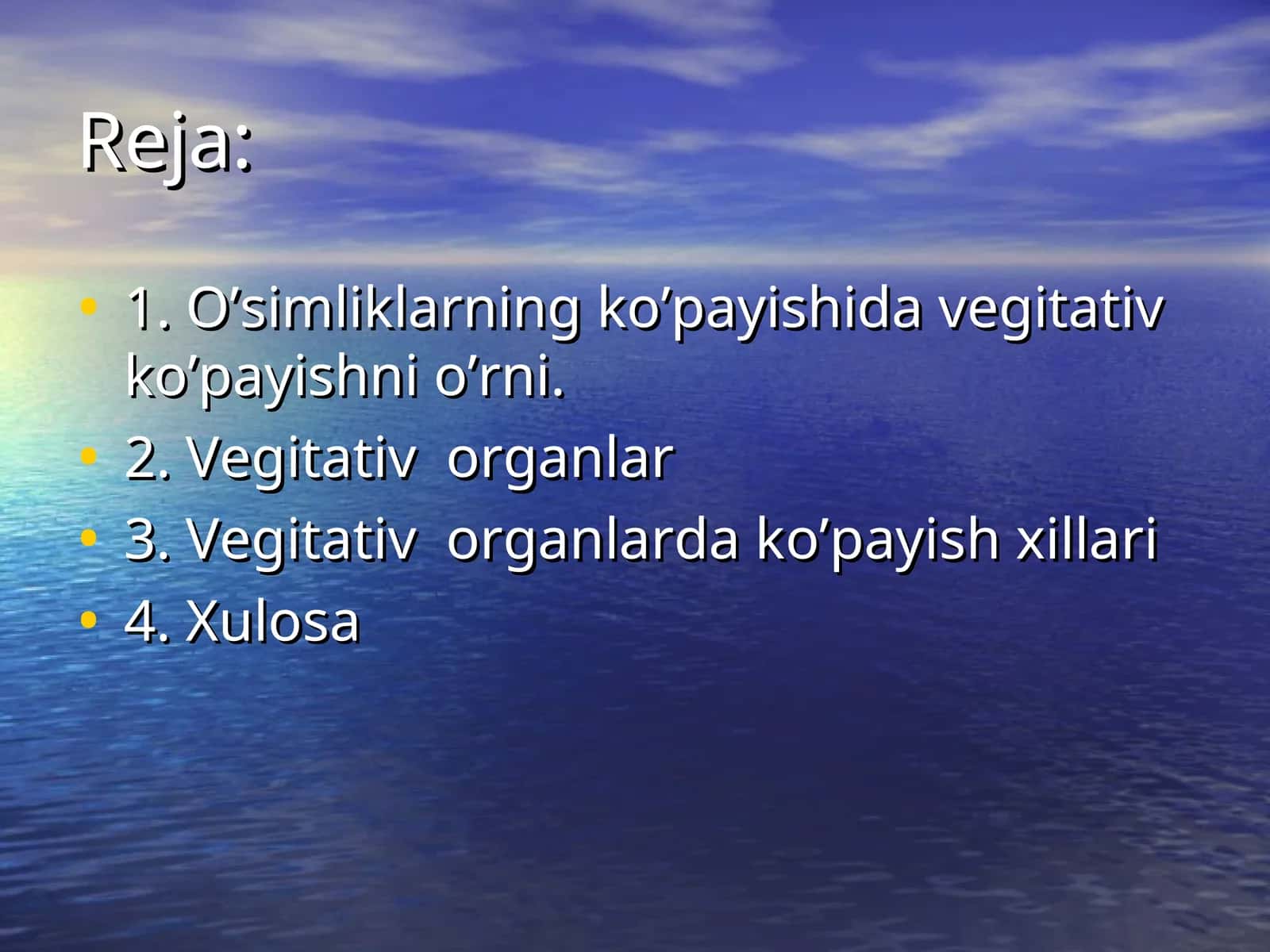 O'simliklarning ko'payishida vegitativ ko'payishni o'rni
