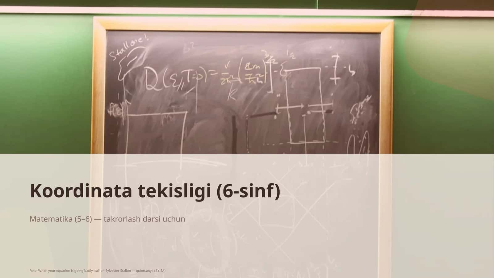 Koordinata tekisligi (6-sinf)