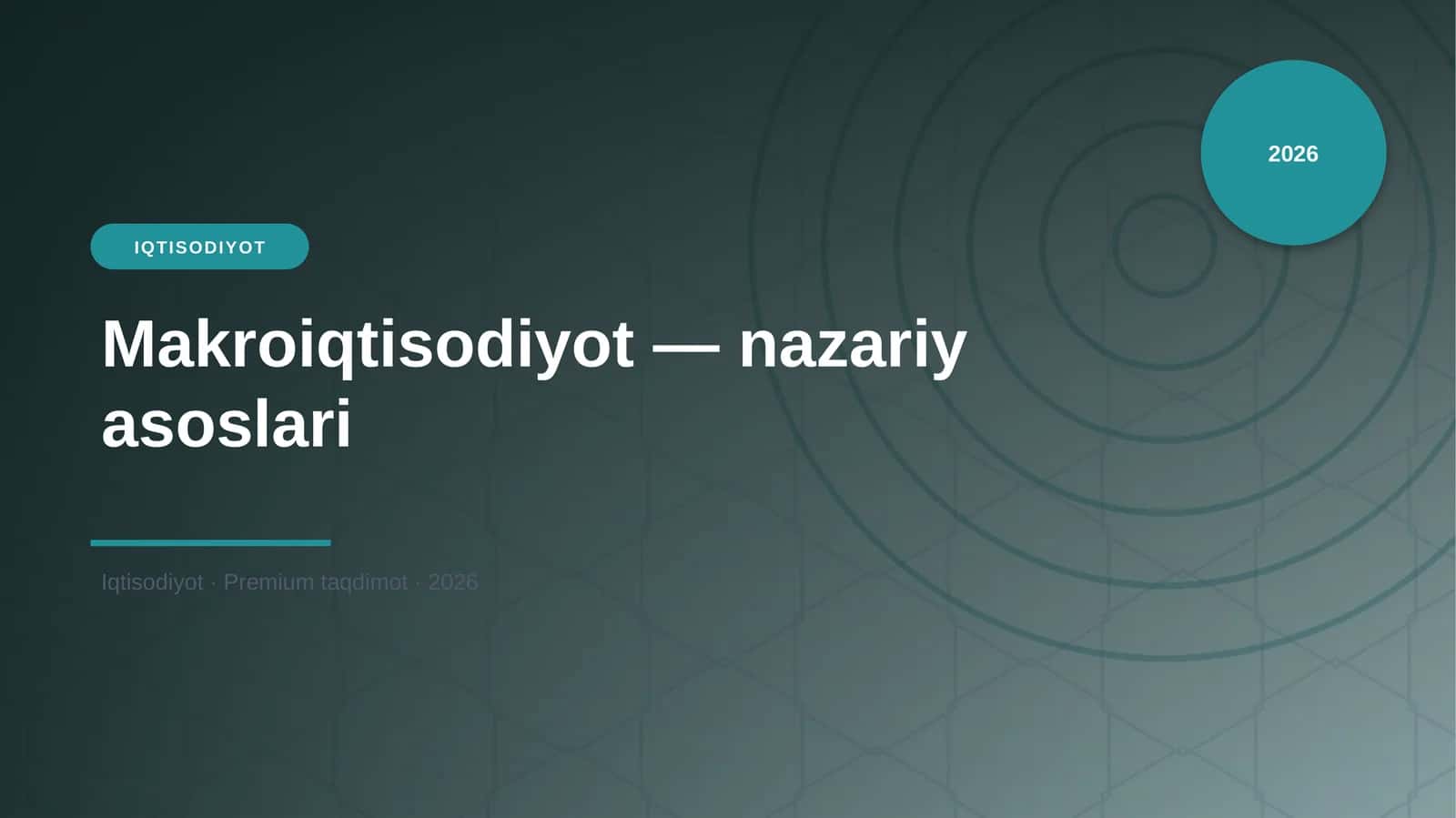 Makroiqtisodiyot — nazariy asoslari