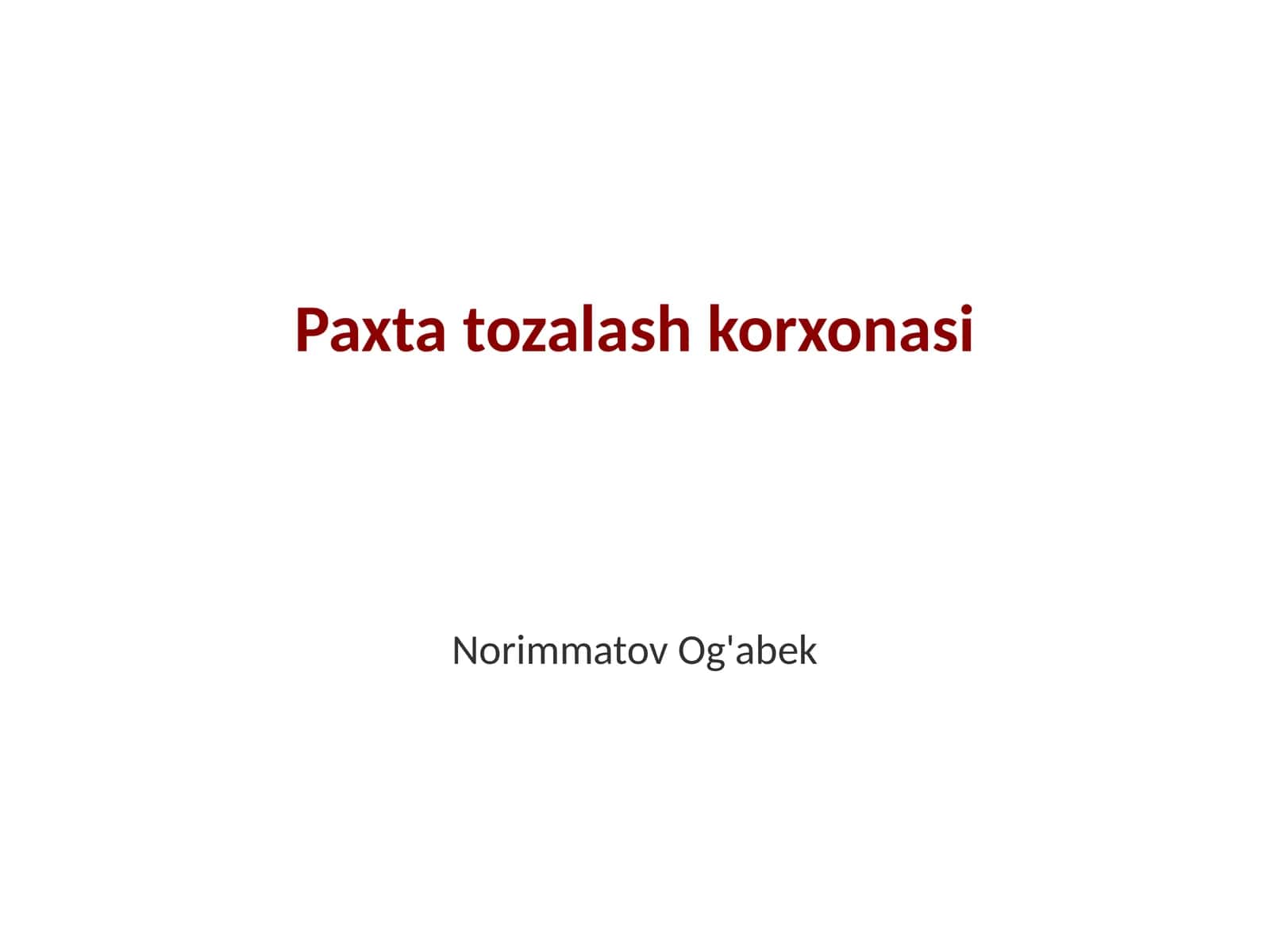 Paxta tozalash korxonasi