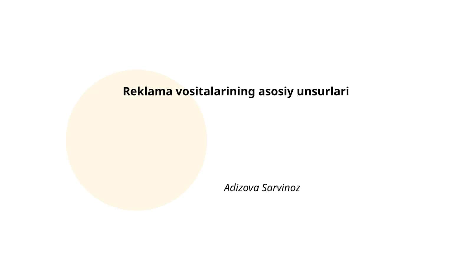 Reklama dizayni elementlari
