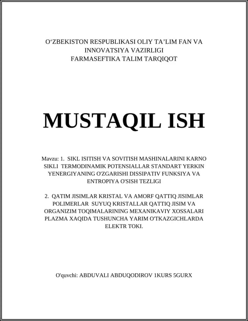 FARMASEFTIKA TALIM TARQIQOT