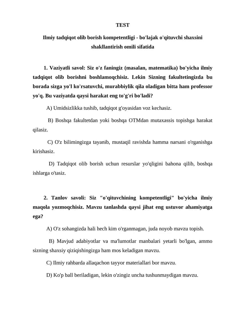Ilmiy tadqiqot olib borish kompetentligi