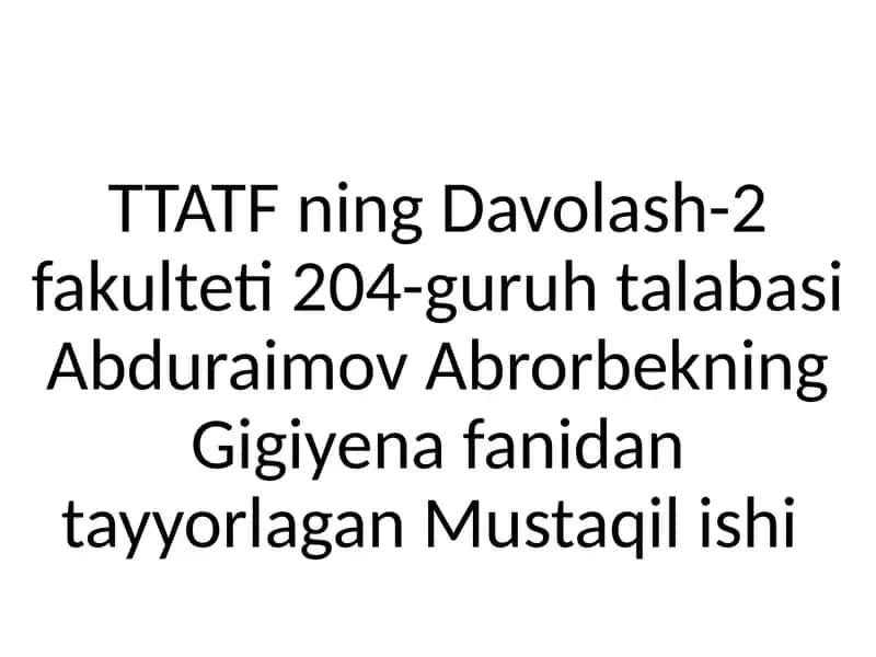 Gigiyena tarixi